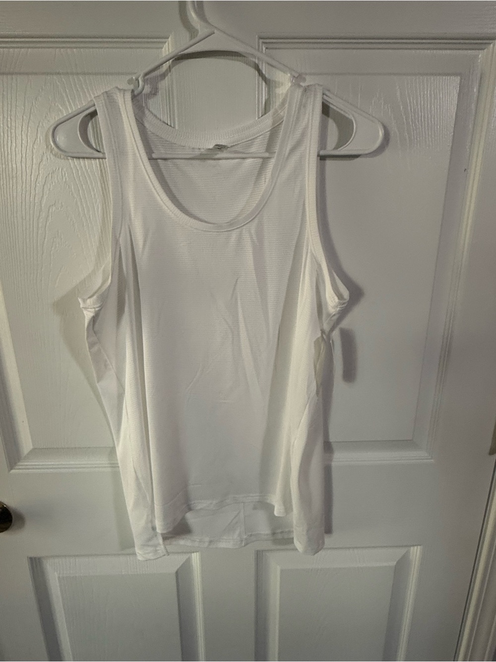 Muji White Scoop Neck Tank Top Size S